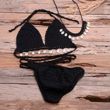 3pcs Shell Bikini Set-shell bikini-shell swimmwear-shell clothing-boho beach style-beach outfit