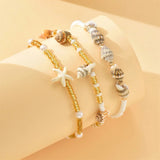 Boho_Seashell_Starfish_Anklet_Set-shell anklet-shell jewelry-boho style-beach outfit-boho chic style-bohemian jewelry-coastal look-beach style