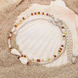 Boho_Shell_Anklet_Duo-shell anklet-shell jewelry-boho style-beach outfit-boho chic style-bohemian jewelry
