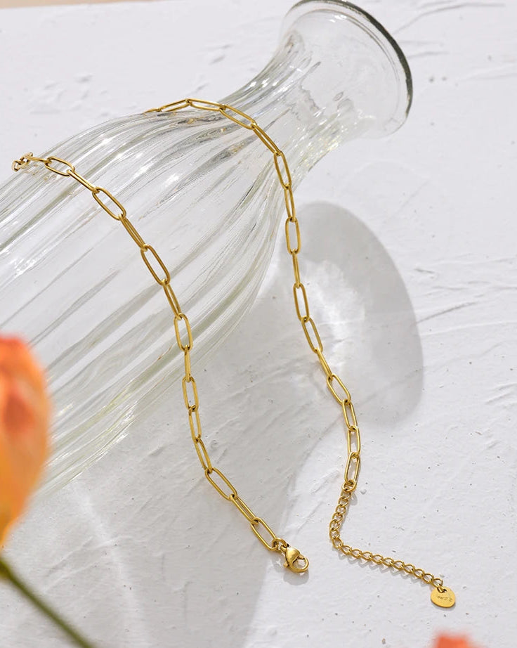 Bold Baroque pearl link necklace-pearl necklace-bold chain necklace-shell jewelry-shell necklace-