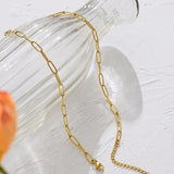 Bold Baroque pearl link necklace-pearl necklace-bold chain necklace-shell jewelry-shell necklace-