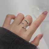shell ring-silver shell ring-crystal pearl inspered ring-sterling silver pearl ring-shell jewelry