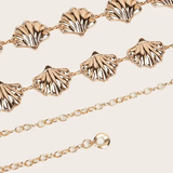 Dune Dream Shell Waist Chain-golden shell belt-gold shell belt conch shell belt-shell jewelry-boho chic style-weddind style belt