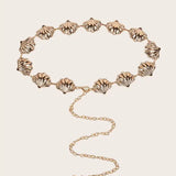 Dune Dream Shell Waist Chain-golden shell belt-gold shell belt conch shell belt-shell jewelry-boho chic style-weddind style belt