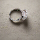 Entwined Pearl silver Ring_SHELL RING_SHELL JEWERLY_PEARL RING_SILVER PEARL RING