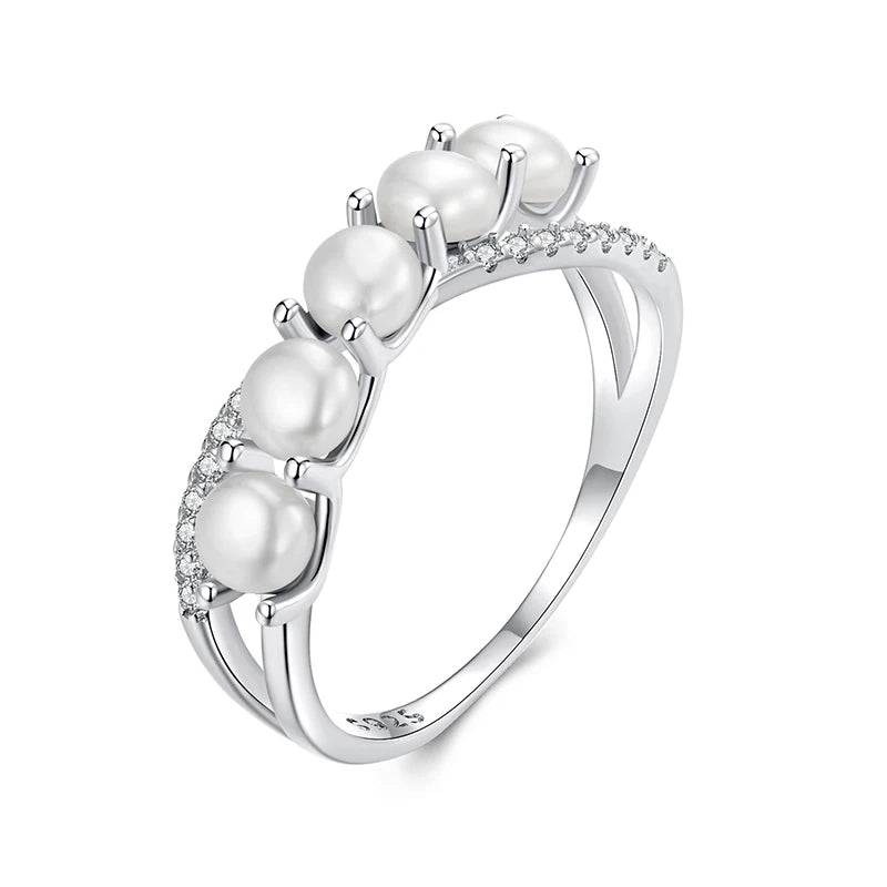 Five-Pearl Band Ring