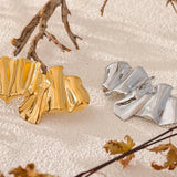 Gilded Flow Sculptural Brooch-shell brooch-seaweed brooch-geometric brooch