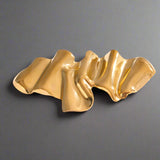 Gilded Flow Sculptural Brooch-shell brooch-seaweed brooch-geometric brooch
