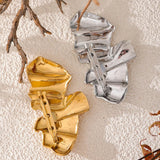 Gilded Flow Sculptural Brooch-shell brooch-seaweed brooch-geometric brooch