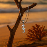 seahorse necklace-shell jewelry-silver necklace-golden necklace- ocean style necklace