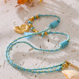 Nautilus_Gold_Shell_Pendant_Necklace- shell necklace-shell jewelry-turquoise necklace-nautilus charm shell necklace-boho style-beach outfit