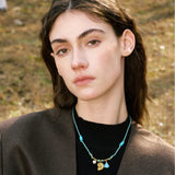 Nautilus_Gold_Shell_Pendant_Necklace- shell necklace-shell jewelry-turquoise necklace-nautilus charm shell necklace-boho style-beach outfit