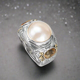 Neptune_s_Treasure_Ring- shell jewelry-shell ring- boho chic ring-bohemian jewelry-beach outfit ring