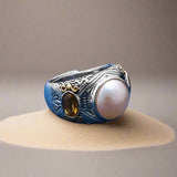 Neptune_s_Treasure_Ring- shell jewelry-shell ring- boho chic ring-bohemian jewelry-beach outfit ring