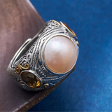 Neptune_s_Treasure_Ring- shell jewelry-shell ring- boho chic ring-bohemian jewelry-beach outfit ring