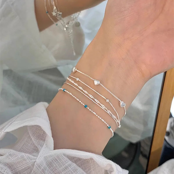 Ocean Mist Adjustable Bracelet-shell jewelry-boho style-beach outfit-boho chic style-bohemian jewelry-coastal look-beach style-sterling silver shell bracelet