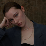 Ocean Whisper Double-Layer Pearl Necklace-layered pearl chain necklace-shellnecklace-shell jewelry-gold necklace-