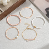 Pastel_Bead_Strand_Bracelets-shell jewelry-boho style-beach outfit-boho chic style-bohemian jewelry-coastal look-beach style
