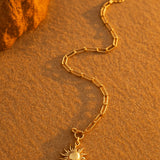 layered shell necklace- shell necklace-golden layered shell necklace-shell jewelry