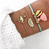 Wander & Tide Boho Coastal Bracelet Set-shell jewelry-boho style-beach outfit-boho chic style-bohemian jewelry-coastal look-beach style