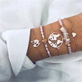 Wander & Tide Boho Coastal Bracelet Set-shell jewelry-boho style-beach outfit-boho chic style-bohemian jewelry-coastal look-beach style