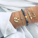 Wander & Tide Boho Coastal Bracelet Set-shell jewelry-boho style-beach outfit-boho chic style-bohemian jewelry-coastal look-beach style