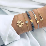 Wander & Tide Boho Coastal Bracelet Set-shell jewelry-boho style-beach outfit-boho chic style-bohemian jewelry-coastal look-beach style