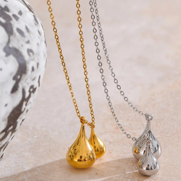 Water Drop Pendant Necklace-shell jewelry-boho style-beach outfit-boho chic style-bohemian jewelry-shell necklace