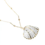 Brass Shell Pendant Necklace