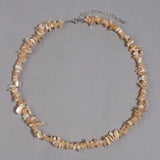 Brown Flat Pearl Shell Necklace