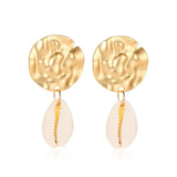 Coffee Bean Shell Earrings - Artistic