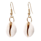 Cowrie Shell Earrings - Gold