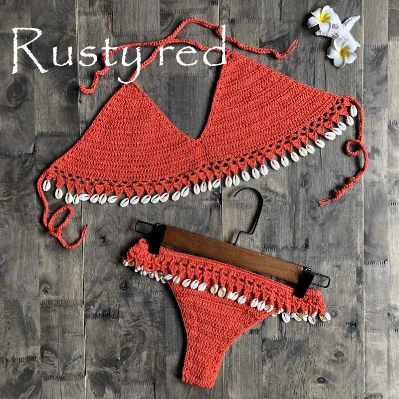 Crochet Shell Bikini-shell bikini-boho style bikini-shell clothhing-shell swimwear