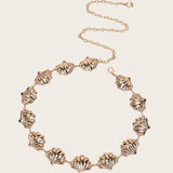 Dune Dream Shell Waist Chain-golden shell belt-gold shell belt conch shell belt-shell jewelry-boho chic style-weddind style belt