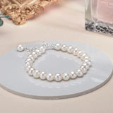 Elegant Pearl Drop Bracelet-sterling silver shell bracelet-shell jewelry-shell bracelet