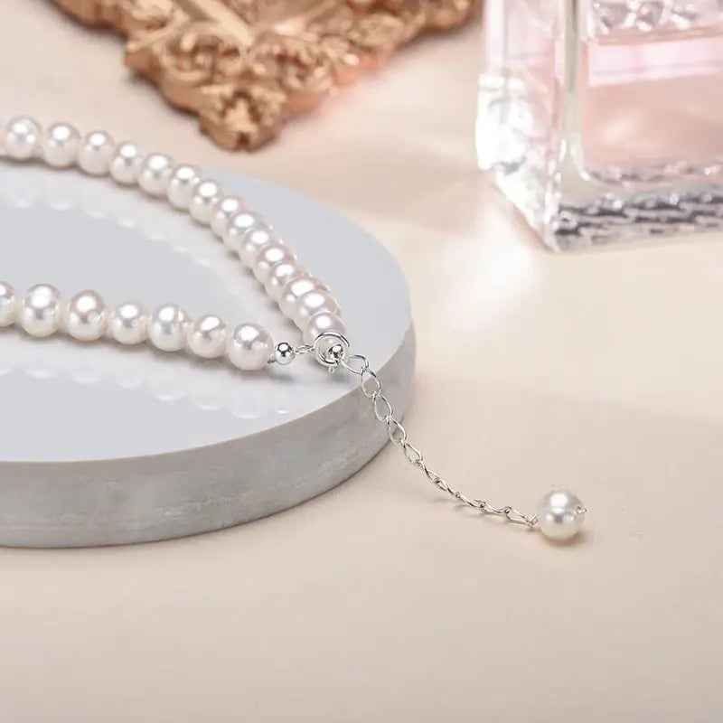 Elegant Pearl Drop Bracelet-sterling silver shell bracelet-shell jewelry-shell bracelet