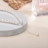 Elegant Pearl Drop Bracelet-sterling silver shell bracelet-shell jewelry-shell bracelet