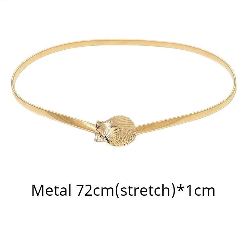 gold conch belt-shell belt-golden belt-golden shell belt