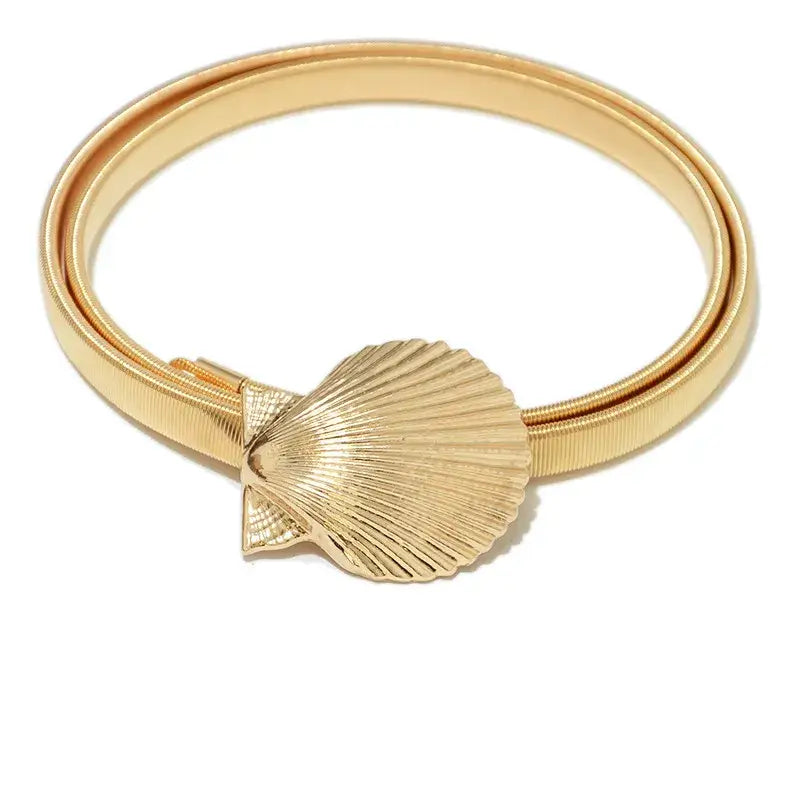 gold conch belt-shell belt-golden belt-golden shell belt