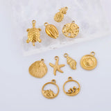 Gold Shell Charms-Shell Charms-shell jewelry-shell pendants-boho chic style-bohemian jewelry-beach outfit jewelry