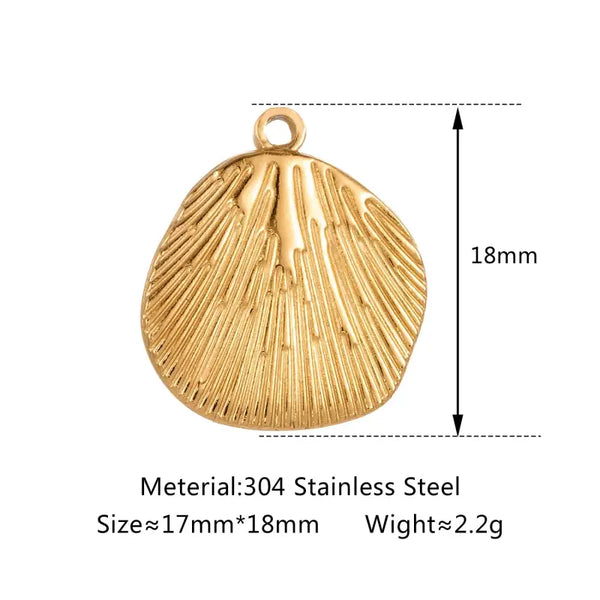 Gold Shell Charms-Shell Charms-shell jewelry-shell pendants-boho chic style-bohemian jewelry-beach outfit jewelry -conch shell charm