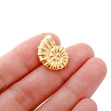 Gold Shell Charms-Shell Charms-shell jewelry-shell pendants-boho chic style-bohemian jewelry-beach outfit jewelry -gasteropod  shell charm