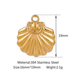 Gold Shell Charms-Shell Charms-shell jewelry-shell pendants-boho chic style-bohemian jewelry-beach outfit jewelry -scallop shell charm