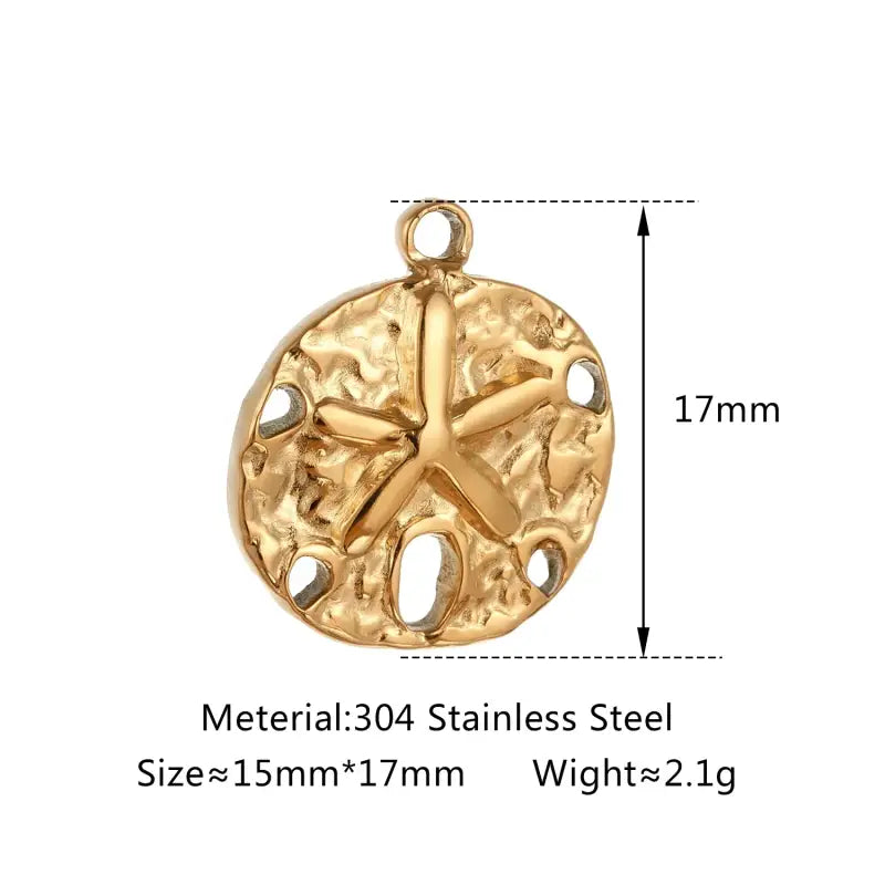 Gold Shell Charms-Shell Charms-shell jewelry-shell pendants-boho chic style-bohemian jewelry-beach outfit jewelry -starfish shell charm