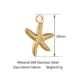 Gold Shell Charms-Shell Charms-shell jewelry-shell pendants-boho chic style-bohemian jewelry-beach outfit jewelry -starfish  shell charm