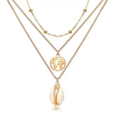 Golden Charm Shell Necklace