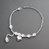 heart accent pearl bracelet-shell bracelet -shell jewelry-pearl bracelet-boho chic style