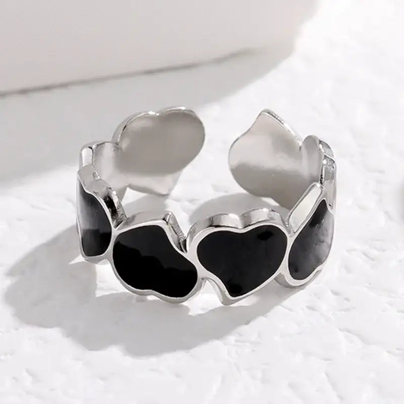 gold heart shape shell ring-shell ring-nacre heart shape shell ring-shell jewelry-beach outfit ring-beach style-boho style-bohemian jewelry-wedding style ring