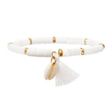 Heishi Shell Bracelet - White