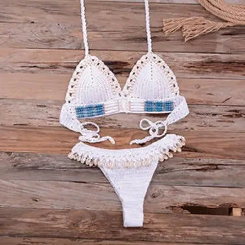 Knitted Shell Bikini-Shell Bottom Bikini-Shell Top Bikini-shell clothines-shell swimwear-shell jewelry-beach outfit-boho outfit-beach wear